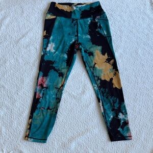 Gottex Women's Tie-Dye Capris - Teal and Gold